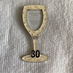 Silverplated/Cream Epoxy Frame - 30th Birthday